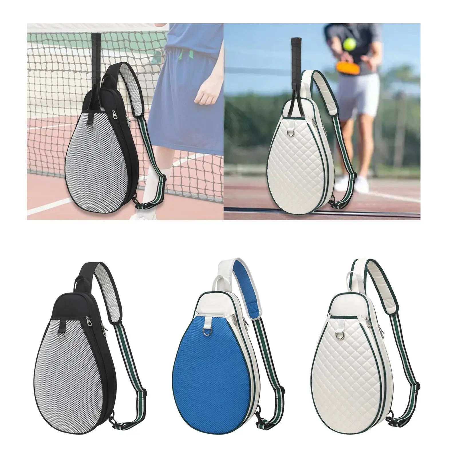 

Tennis Bag with Pockets Tennis Tote Bag Holds 2 Tennis Rackets for Friend Men