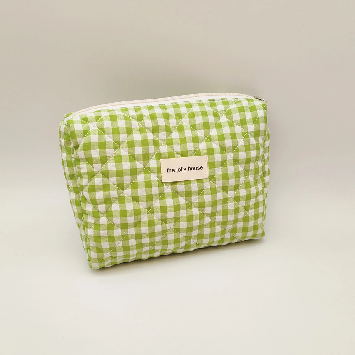 YANZAI حقيبة مستحضرات التجميل النسائية غير الرسمية سعة كبيرة حقائب تخزين السفر بسيطة منقوشة السيدات حقائب يد قماش الوردي الإناث B #4