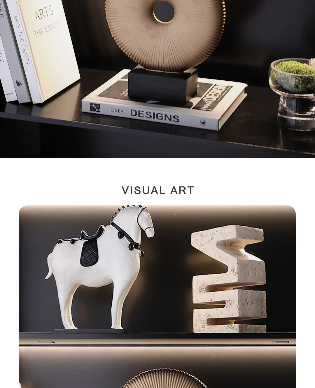 Cross‑border best‑selling Chinese‑style retro model villa living room TV cabinet study niche home furnishing soft‑decor ornament