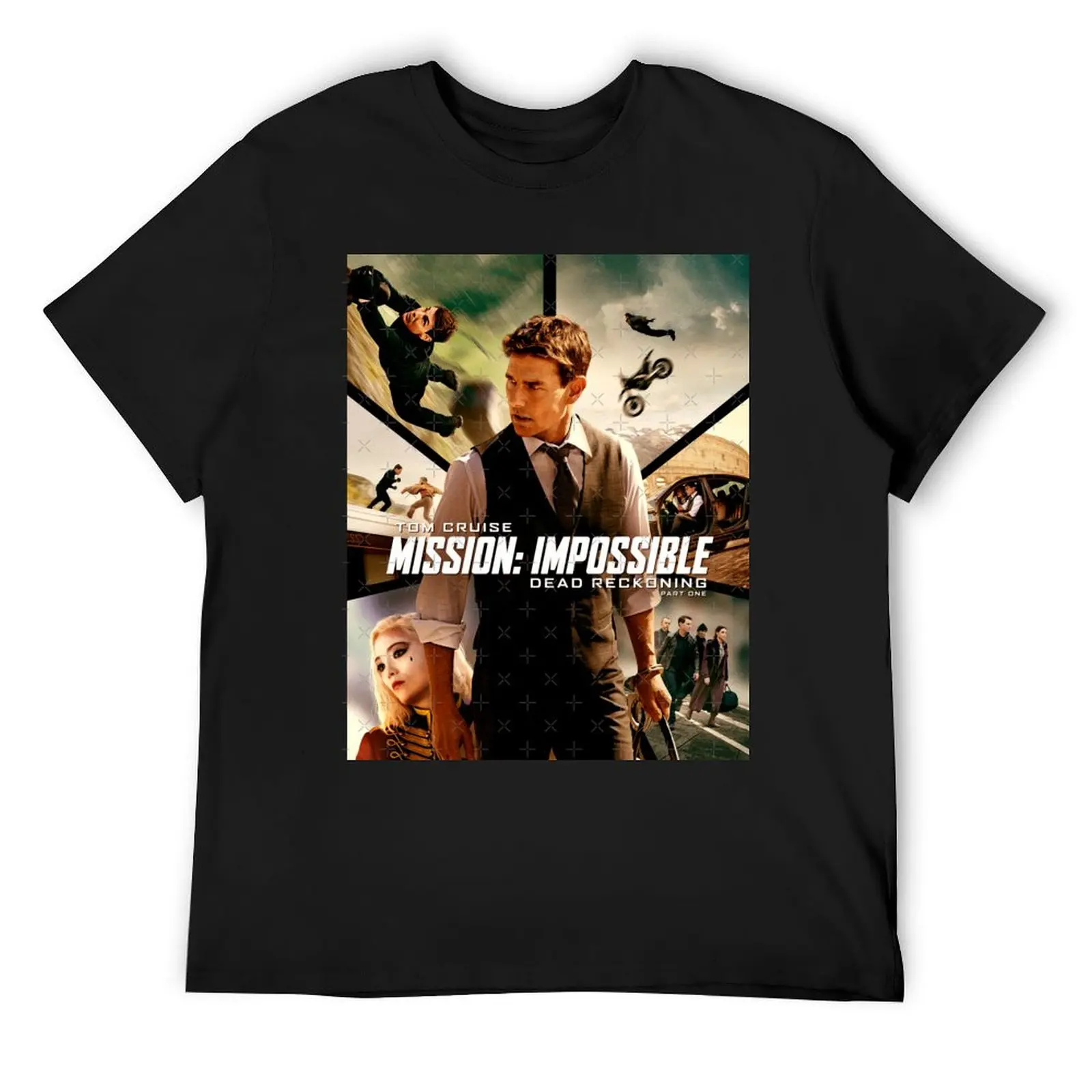 Mission Impossible 2023 Poster T-Shirt cute tops Aesthetic clothing for a boy plus sizes mens white t shirts