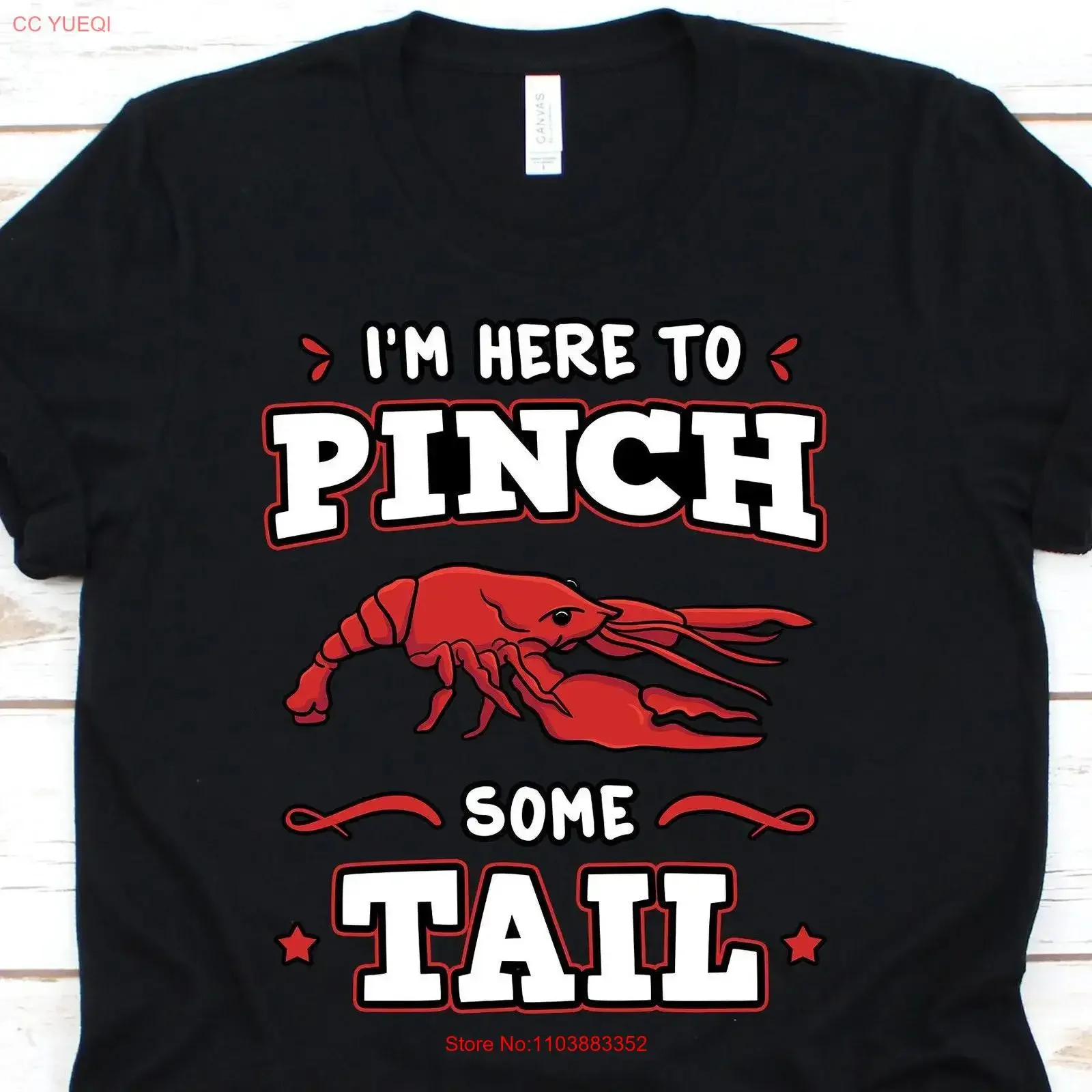 Camiseta Pinch Some Tail, estilo vintage, con efecto lavado, ligeramente suave, transpirable, para fiestas de cajun, cocción de langostas, caza de cangrejos y comida.