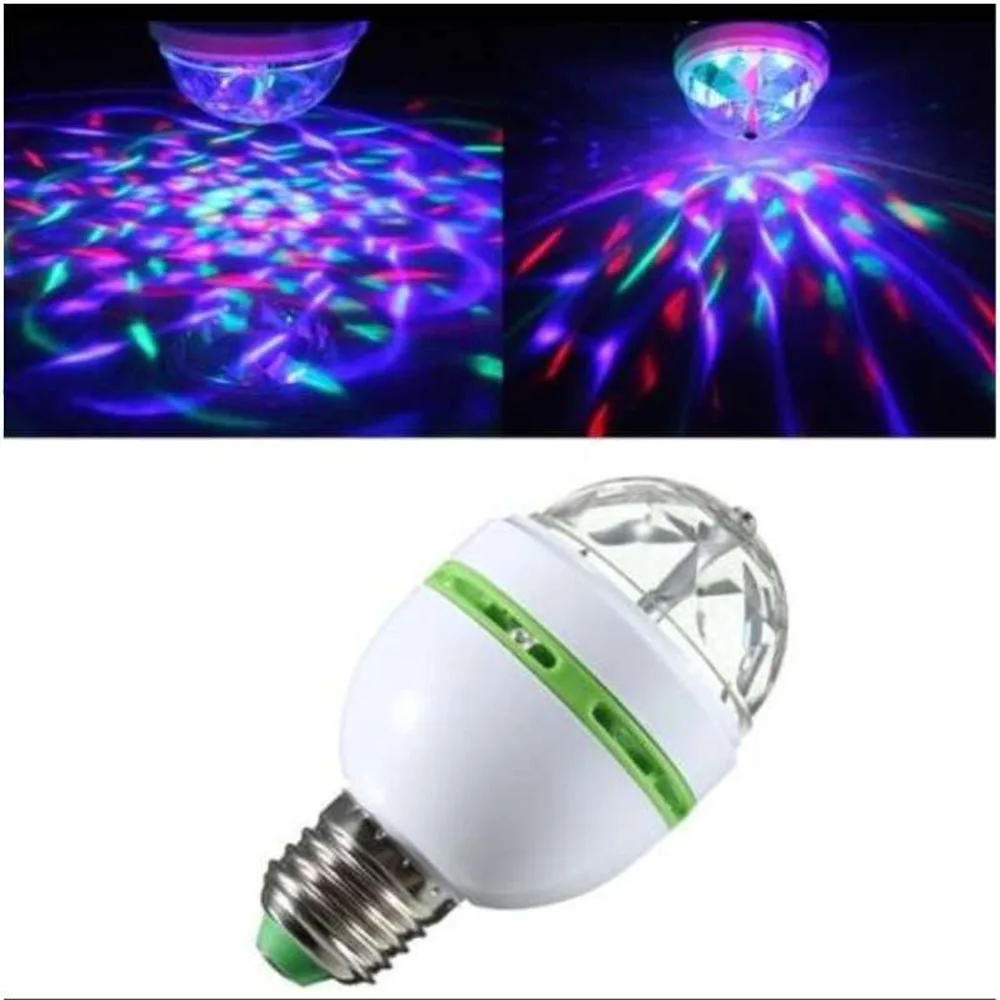 E27 LED RGB Lamp 9W 6W Bulb Magic Color Projector Auto Rotating Stage Light AC85-265V 220V 110V For Holiday Party Bar KTV Disco