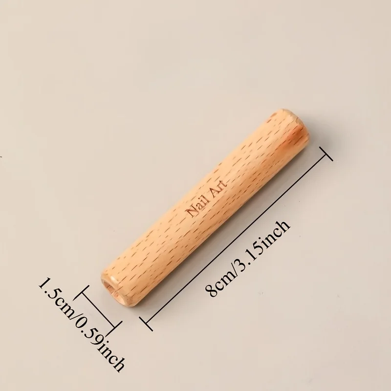 Set de pinceles profesionales para arte de uñas con mango de madera desmontable, pinceles multiusos para esmalte, herramientas y accesorios 3