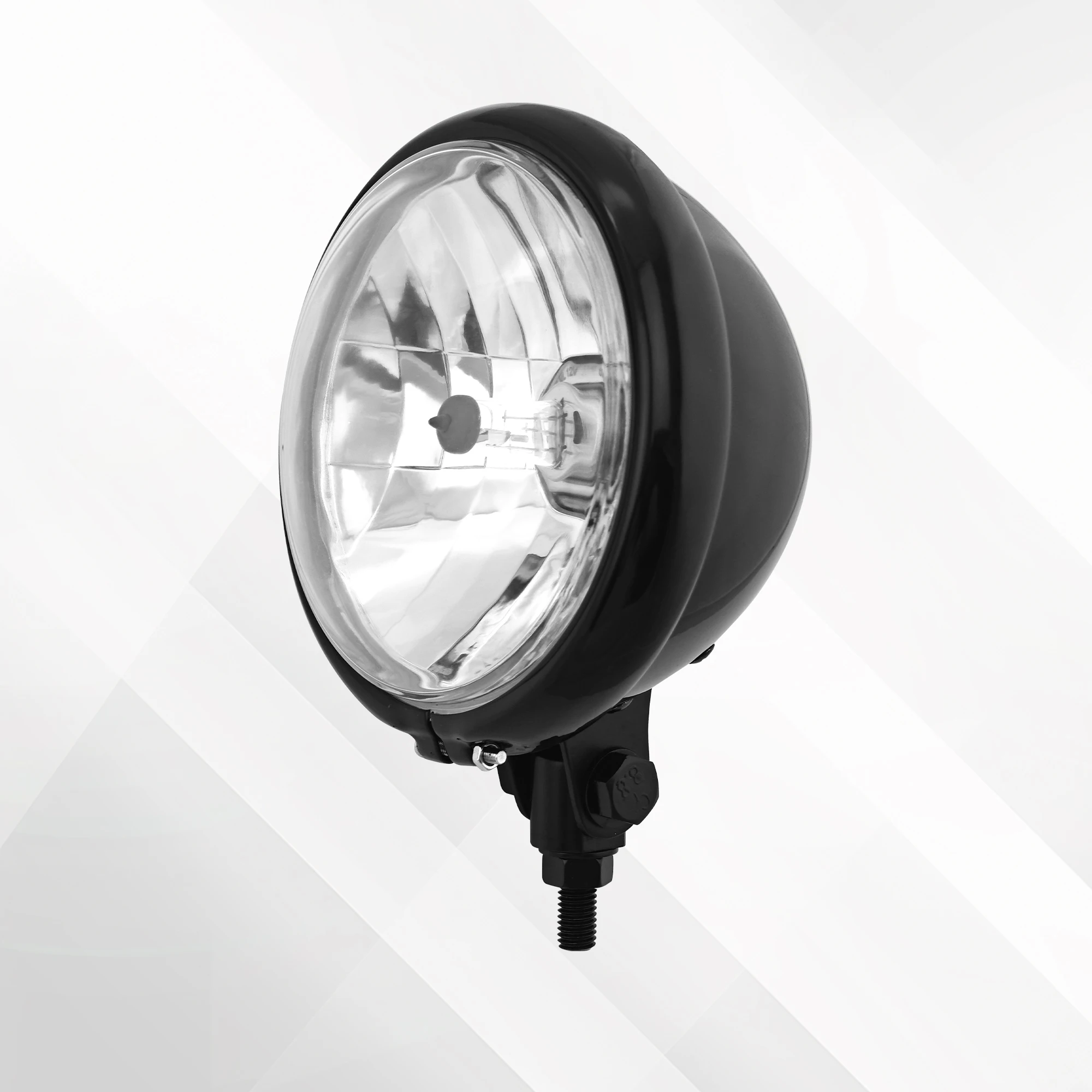 BOSYCY мотоциклетная фара 5,75 дюйма, лампа 5 3/4 дюйма H4, круглая фара дальнего ближнего света, нижнее крепление для Harley Honda Yamaha Kawasaki