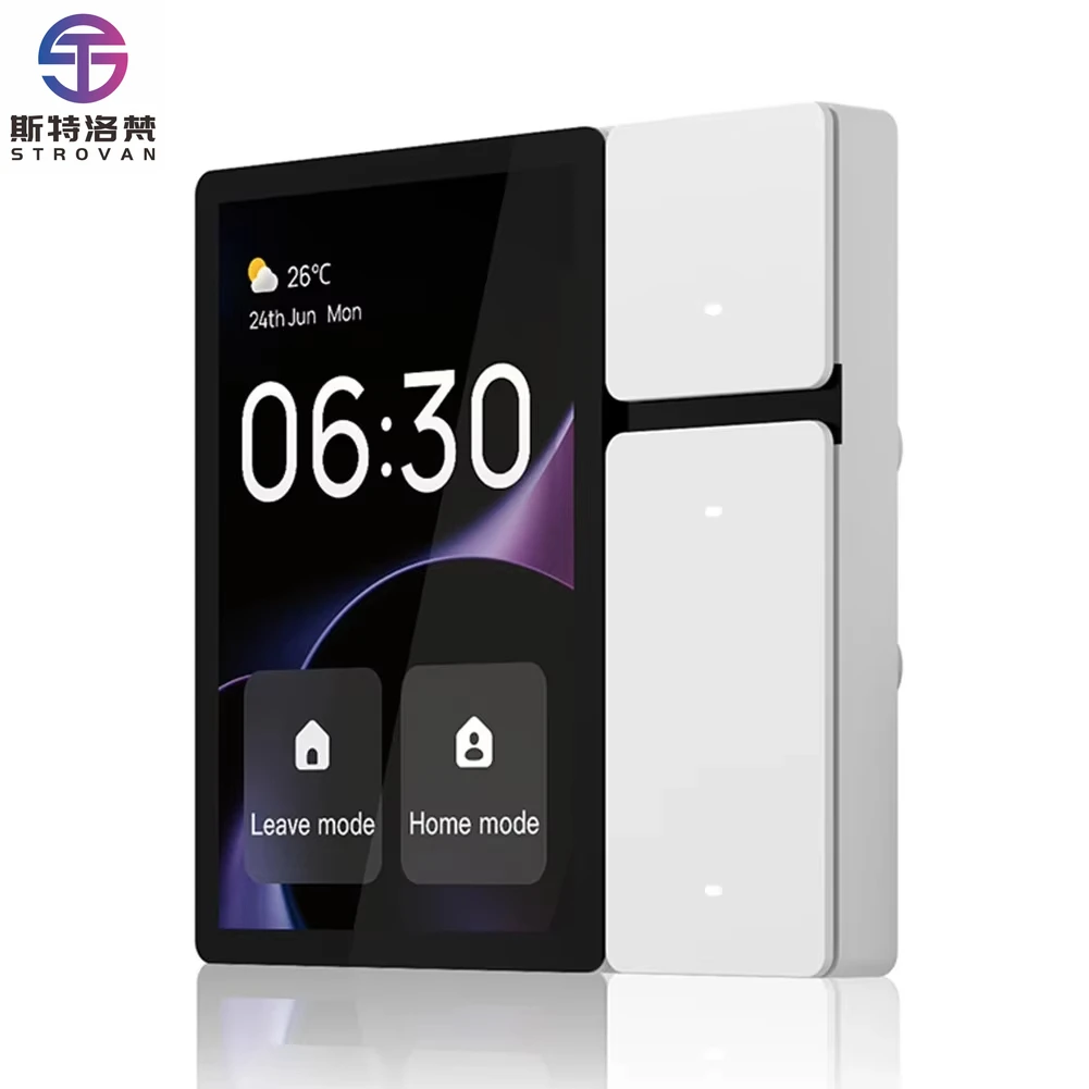 

TTP06 3.5 Inch Smart Home Touch Control Panel With IR Control 3 Gang Relay Switch for Smart Home Control