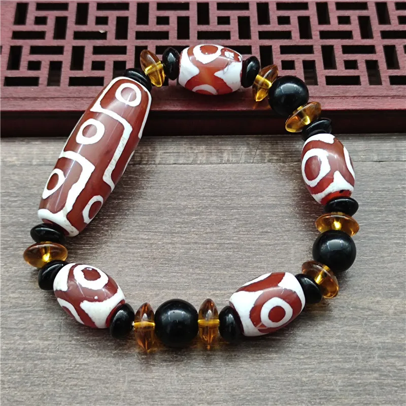 Hot Sale Accessories Agate Old Nine- Tibetan Three-Eye Bracelet