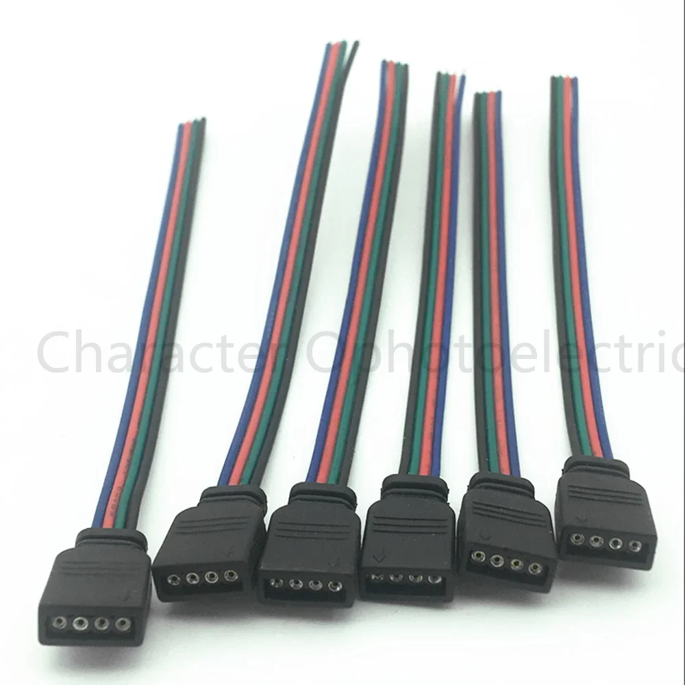 10/20/50/100 pcs/lot 4 pin Female plug RGB Connector Cable For SMD 3528 5050 RGB LED Strip Lighting