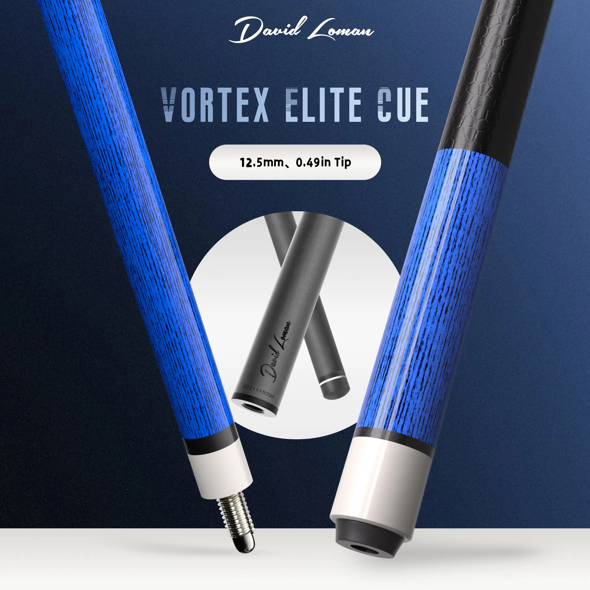 David Loman Carbon Fiber Billiard Cue Stick Red Pool Cue Carbon Fiber Pool Cue 11.5mm/12.5mm/13mm Simple Billard Cue with Box