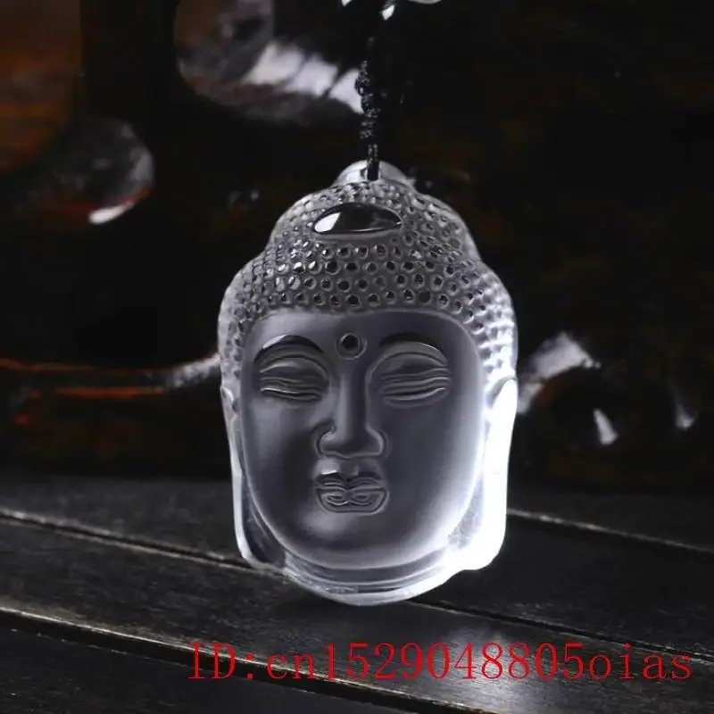 Crystal Buddha Pendant Necklace Accessories Natural Amulet Fashion Jewelry Carved Charm Real Jewelry Best Selling Holiday Gifts