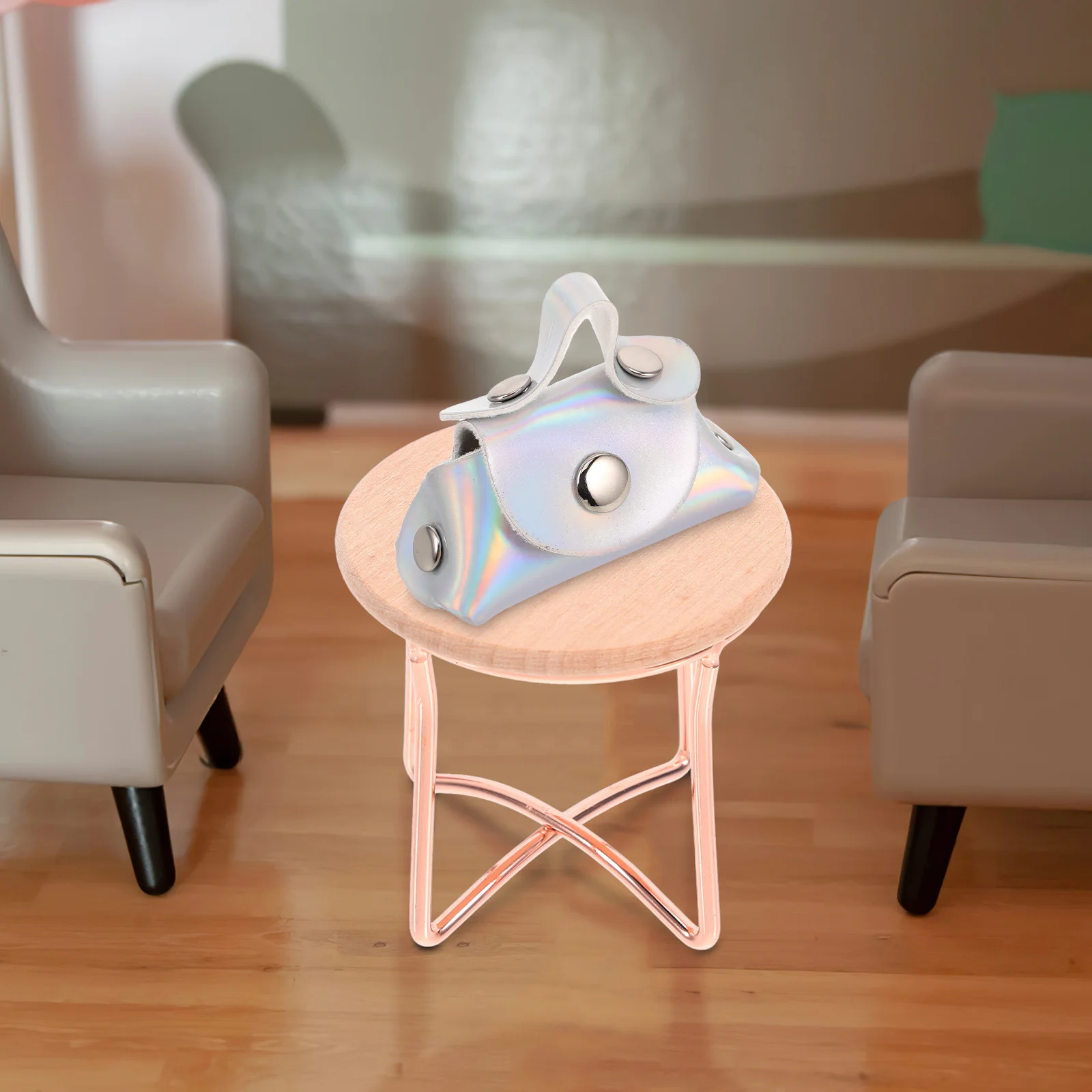 Miniatuur handtas tas Pu te openen ontwerp opslag rollenspel spelaccessoire voor poppenhuis fotografie rekwisieten binnen