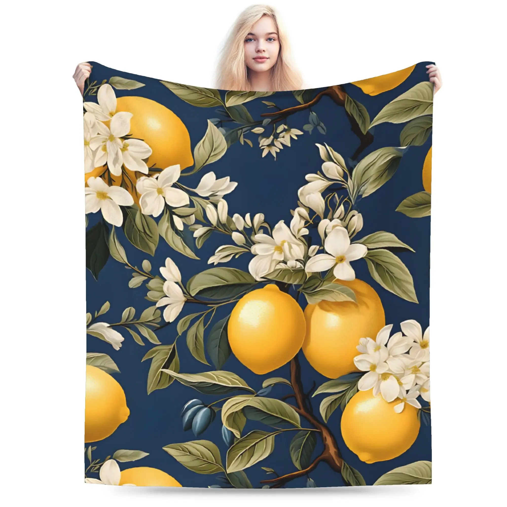 Tropical Fruits   Warm Soft Blanket  Kids Plush Throw Blanket Novelty Couch Bed Flannel Bedspread Sofa Bed Cover