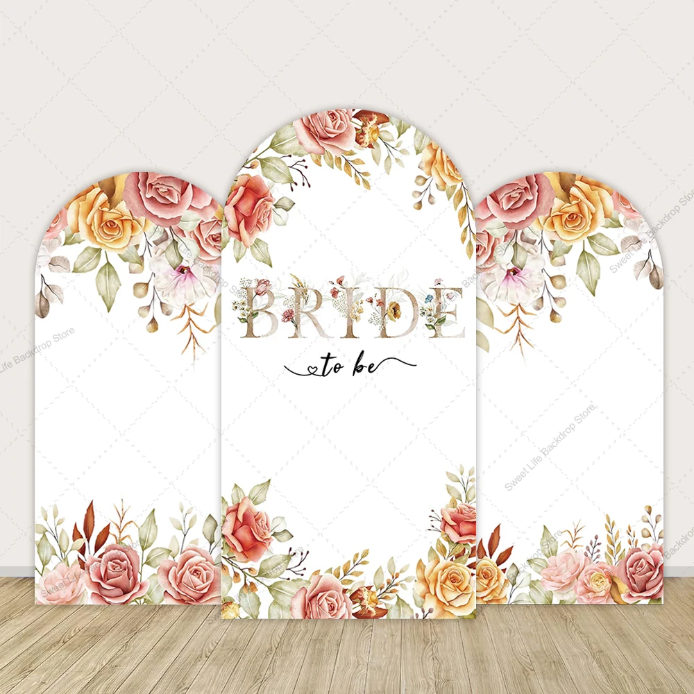 

Boho Rose Flowers Bridal Shower Arch Cover Backdrop Party Wedding Chiara Arch Covers Wall Background Decor Photo Prop