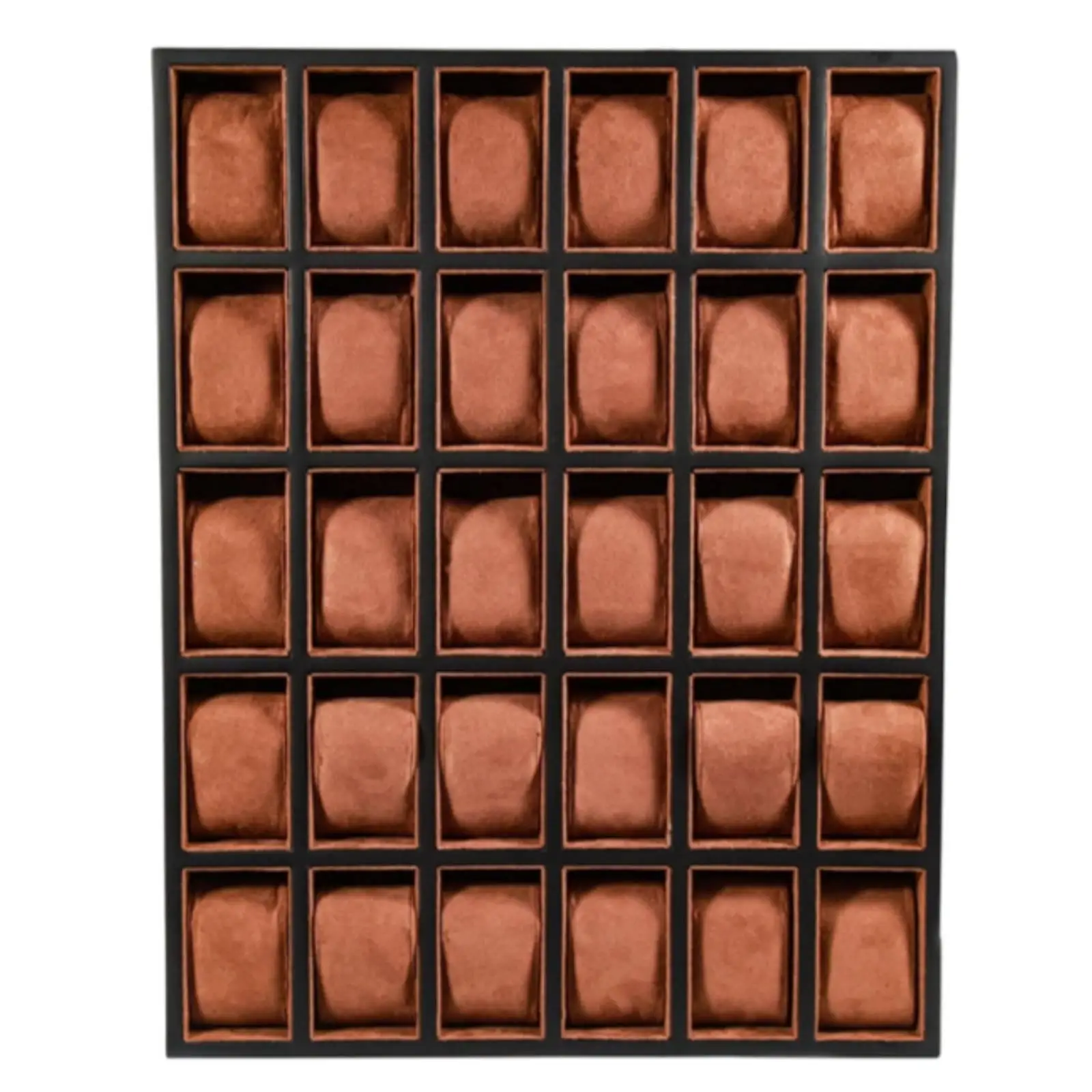 Watch Tray with Pillows 30-Slot Watch Display Tray Wooden Organizer for Collectors, Retailers, Counter, Showcase, Drawer