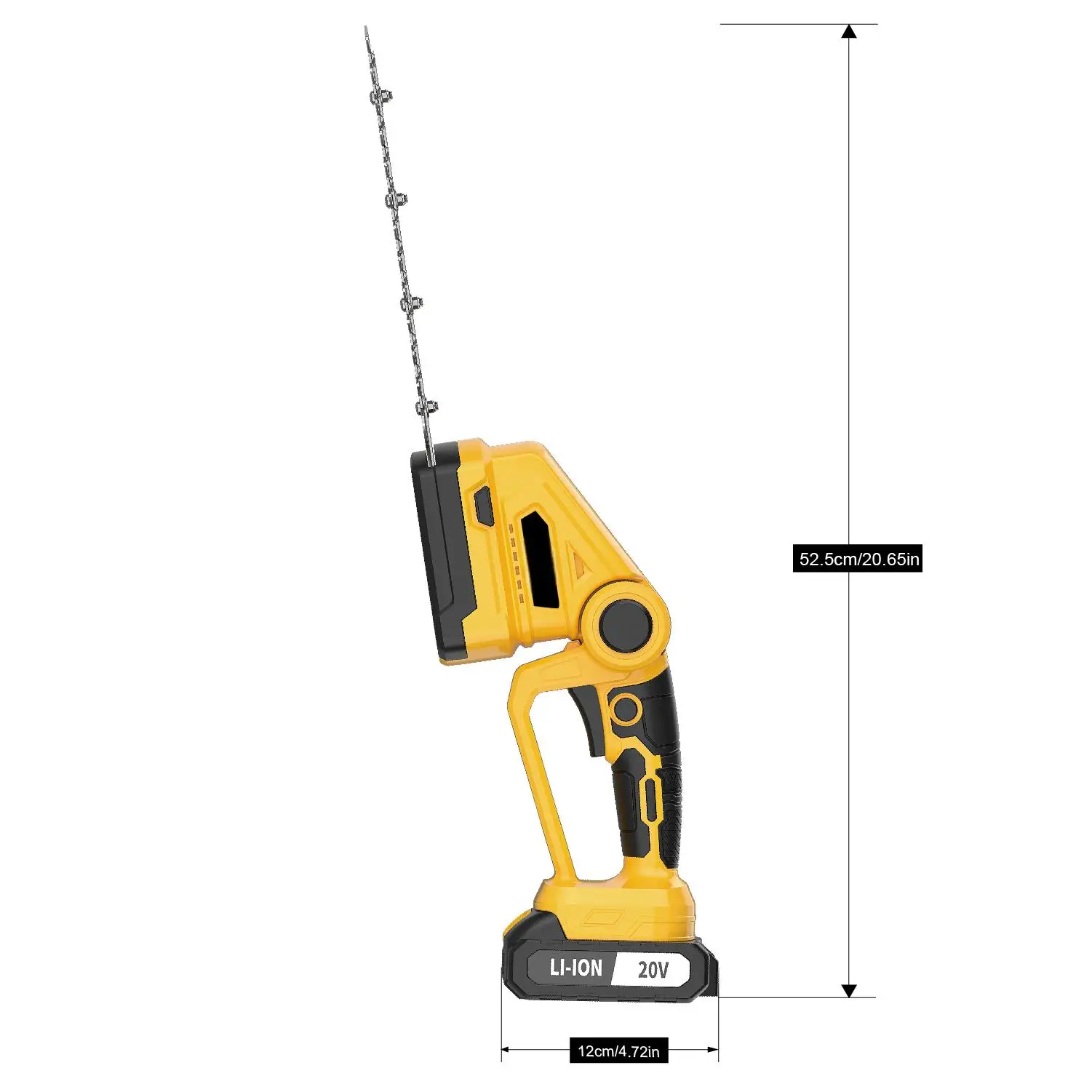 Lithium Ion 20V 2 in 1 Cordless Hedge Trimmer Dual Mode Cutting 300mm Blade 100mm Cutting Capacity Garden Tool