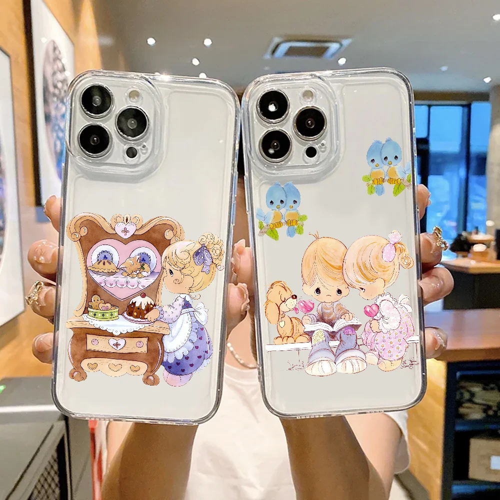 

Cute Precious Moments phone case FUNDA For iPhone 12 11 13 14 15 16 17MINI Max Pro Plus Shockproof Soft Clear Back Cover