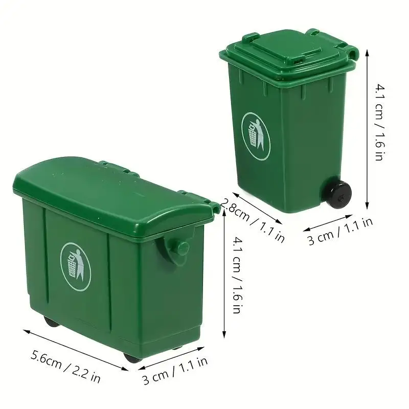 2/4 Stück Mini-Desktop-Mülleimer, tragbarer, wiederverwendbarer Aufbewahrungsbehälter für Schminktisch, Arbeitsplatte, Basteltisch, Puppenhaus, Dekoration, Geschenk – Detail 12