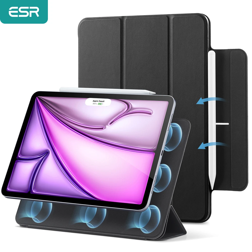 

Чехол ESR для iPad Air 13/11 дюймов (M4/M3/M2, 2026/2025/2024) с мощным магнитным креплением для iPad Air 5-го/4-го поколения (2022/2020) с функцией автоматического пробуждения
