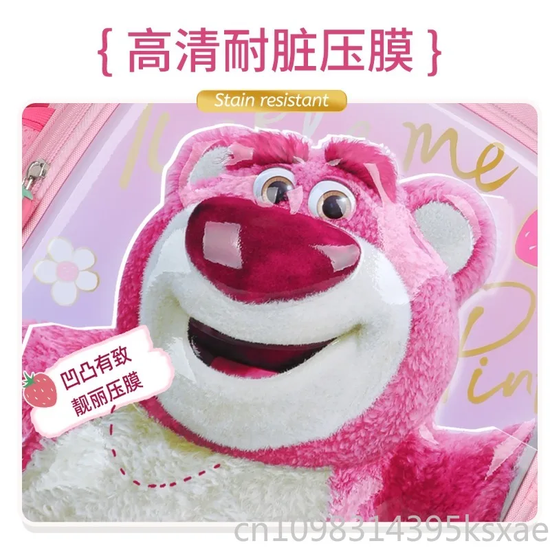 Disney Lotso Backpack and Children Single Shoulder Bag for Kids Girls School Waterproof Lightweight Durable Ergonomic Support