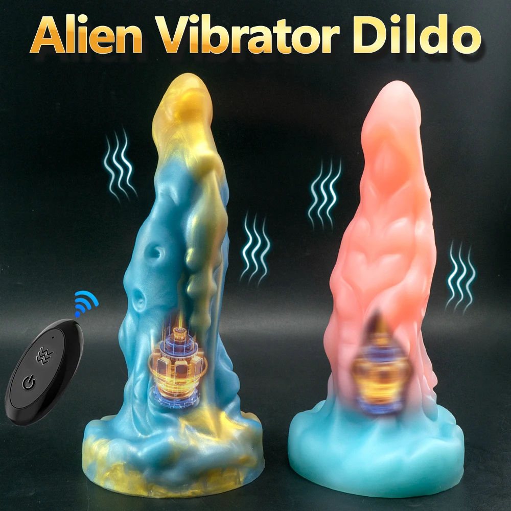 Thrusting Dildo Vibrator Sex Toys Colorful Dragon Dildo 3IN1 G-spot Stimulation Monster Dildo Fantasia Anal Plugs Adult Toys