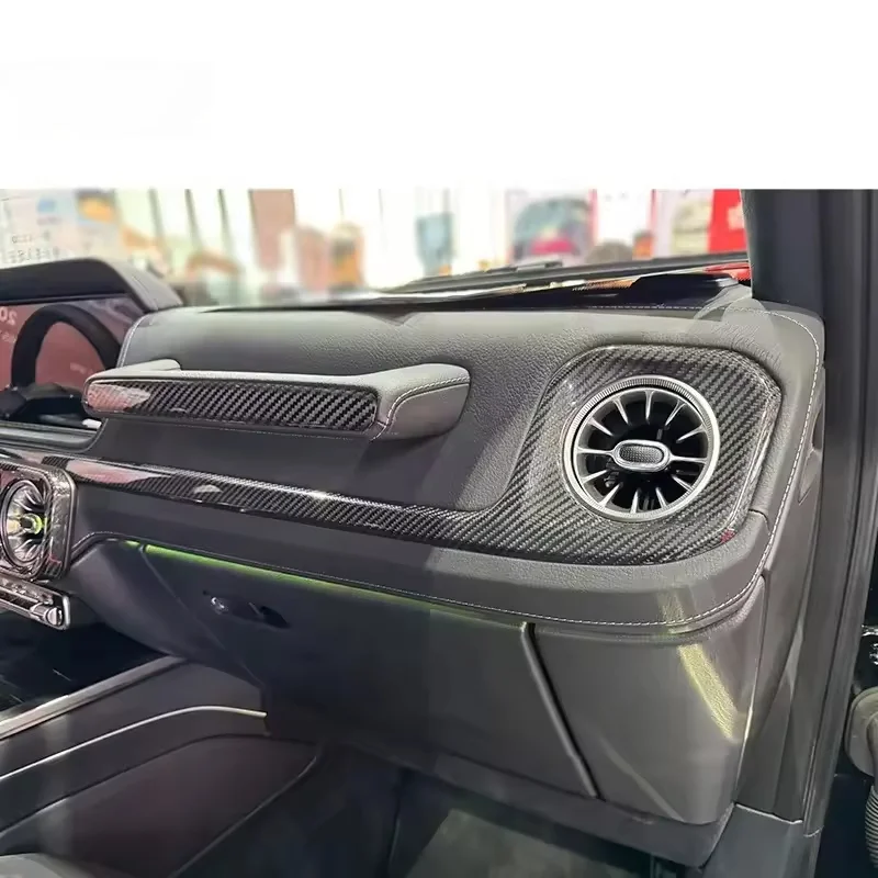 New Arrival Luxury 13-Piece Interior Part Set W465 Dry Carbon Fiber Dashboard Cover Center Control Cover Glossy for G63 G500