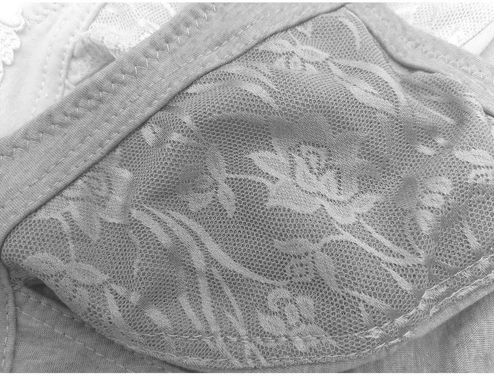 Sexy Lace Lingerie Bra Seamless Underwear Cotton Bras for Womon Push Up Comfortable Underwear TopS Plus Size 38-50 D E F Cup C03