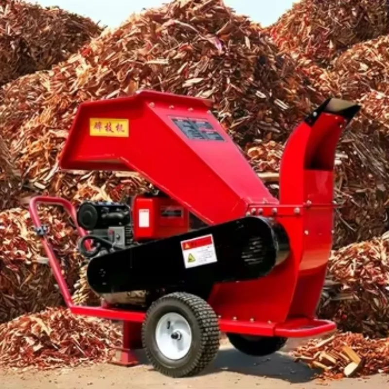 2025Professional Garden Tree Wood Chip Shredder Gasoline Engine Tree Wood Slicer