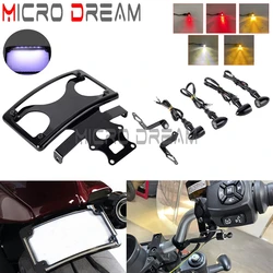 License Plate Holder Fender Eliminator Kit W/Mini Bullet 3 in 1 LED Turn Signals Tail Light For Harley Sportster S 1250 RH1250S