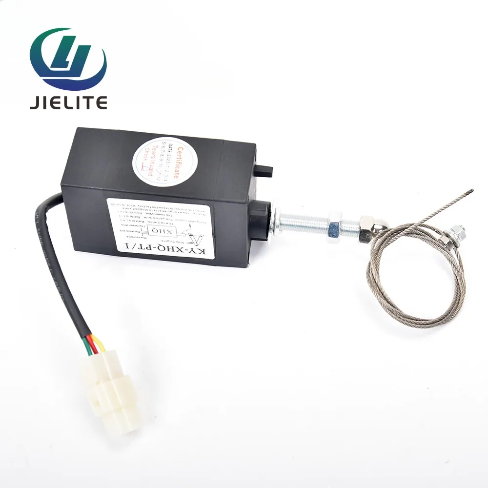 XHQ-PT 12V Power Supply On/Off Pull Diesel Generator Flameout Valve Stop Valve Globe Solenoid Valve XHQ-PT 24V