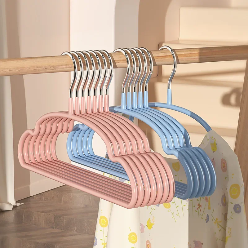 5/10pcs Clothes Hangers Non Slip Drying Racks for Children Circular Arc Design Seamless Coat Hanger Closet Saver Organizer