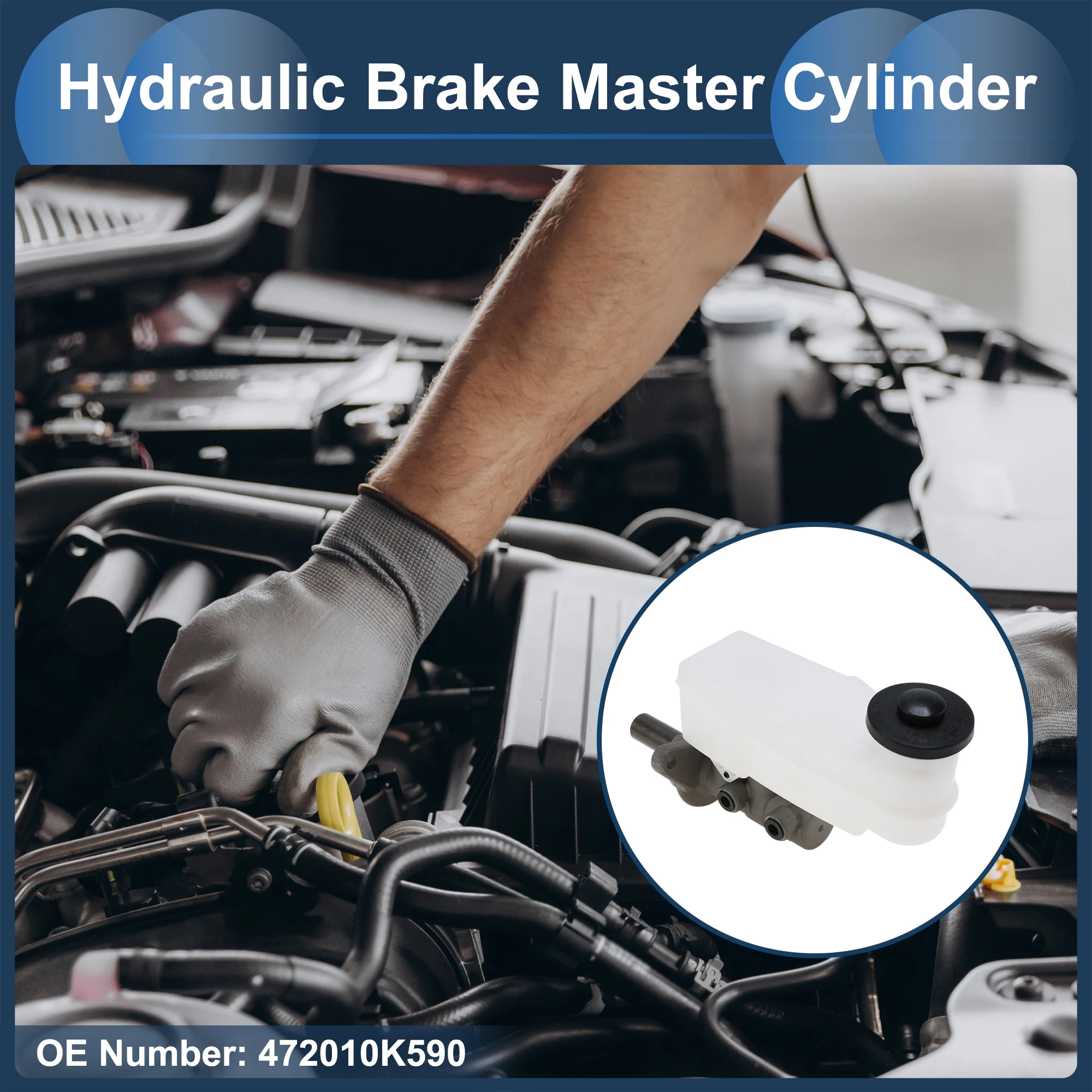 UXCELL Brake Master Cylinder with Reservoir No.472010K590 for TOYOTA FORTUNER 2016-2018 Aluminum Alloy Plastic 1 Pcs