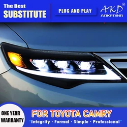 AKD Head Lamp for Toyota Camry LED Headlight 2012-2014 Headlights Camry V45 DRL Turn Signal High Beam Angel Eye Projector Lens