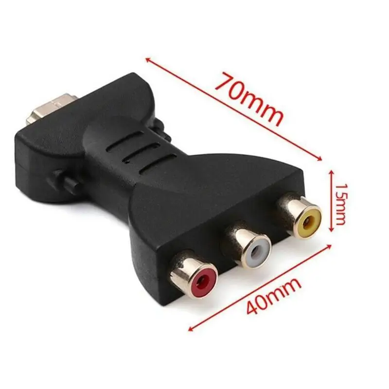 Connettore cavo Segnale digitale AV Adattatore audio HDMI a 3 RCA Convertitore di componenti Video per PC Proiettore Tablet Computer Arcade