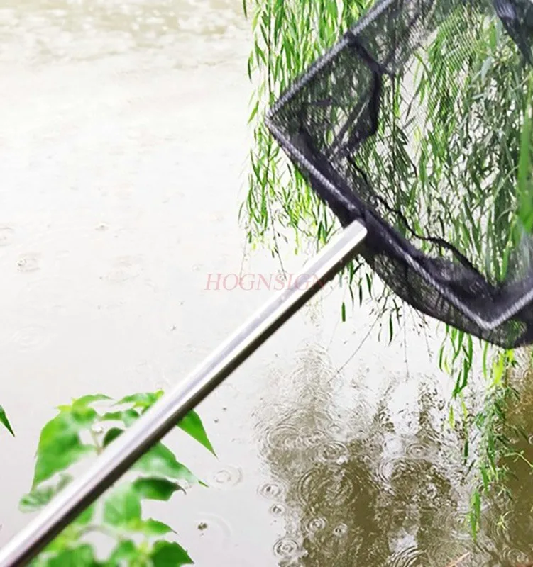Children's retractable small fish fishing net stainless steel fishing net pocket square insect catching net