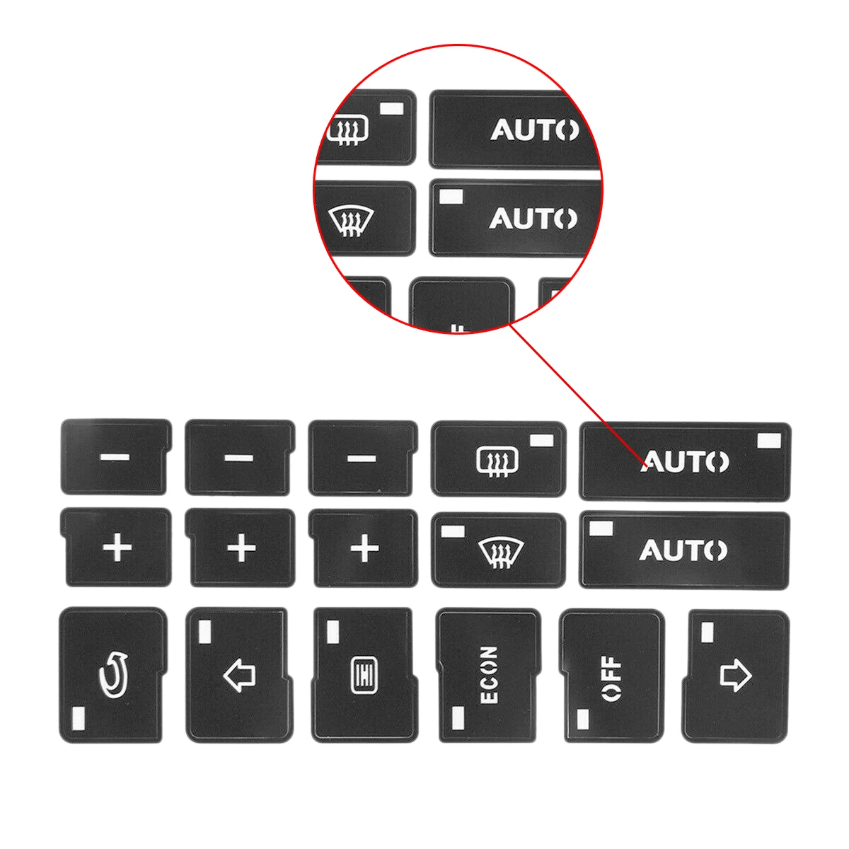 Per-Audi A4, B6, B7 2000-2004 AC pulsante di controllo del clima riparazione decalcomanie Sticker