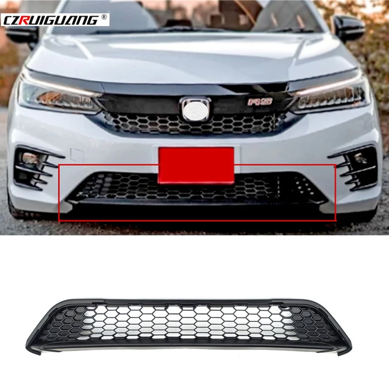 لهوندا سيتي 2020 2021 2022 سباق الشوايات ABS المصد الأمامي شواء الفاصل غطاء العسل اكسسوارات طقم الجسم