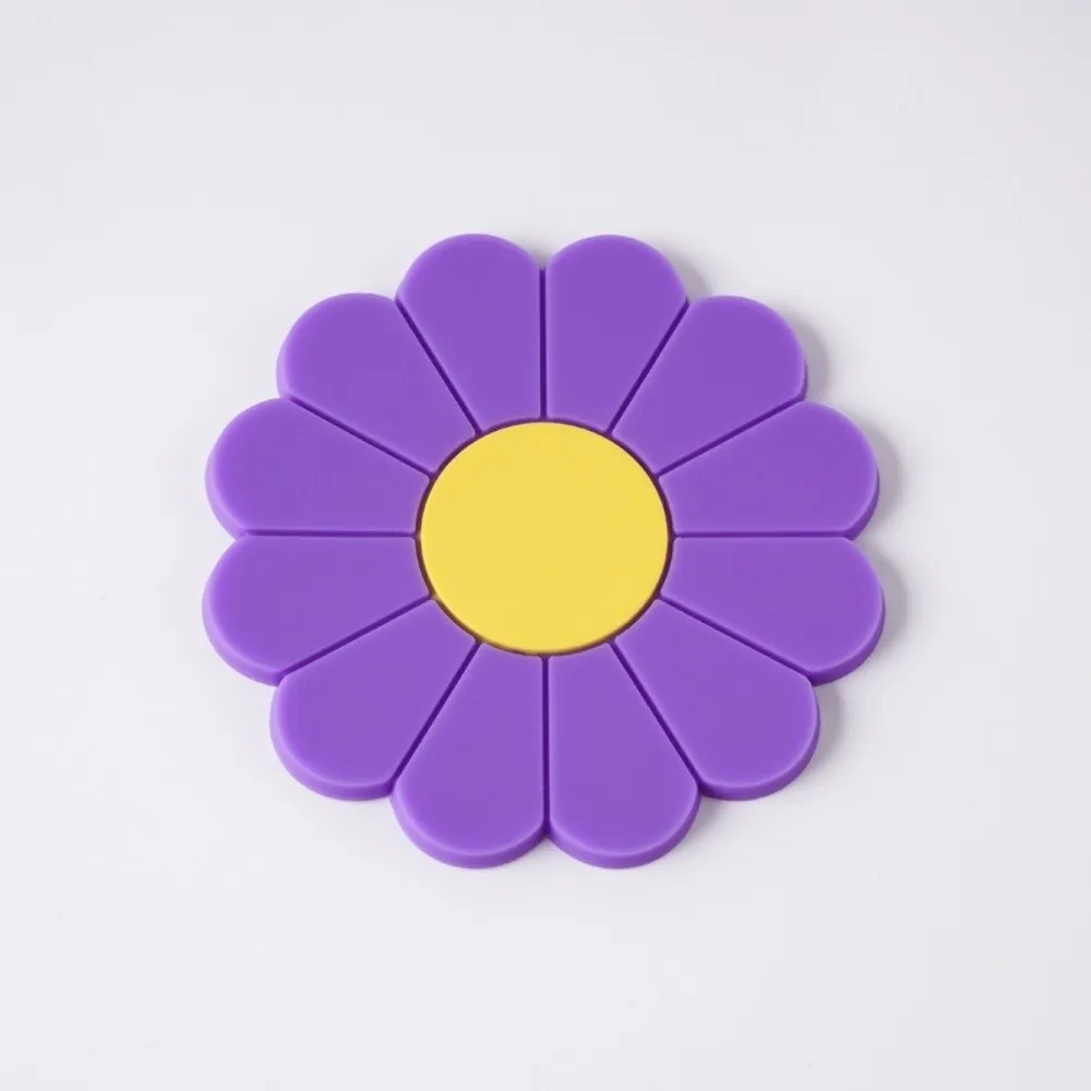 Прочная автомобильная подставка для чашки с цветком, термостойкий утолщенный коврик для подстаканника, противоскользящий коврик для хранения автомобиля, обеденный стол