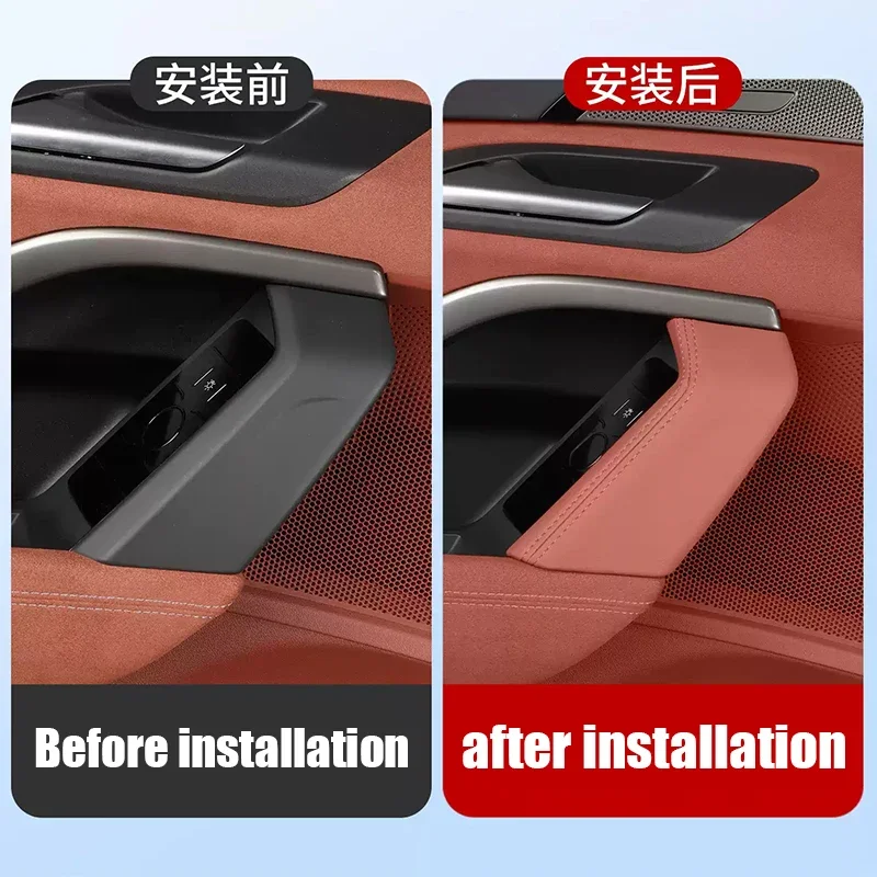 Door interior handle decorative cover snap fit installation for car interior products For Audi Q5 Q5L GU 2025 2026 2027