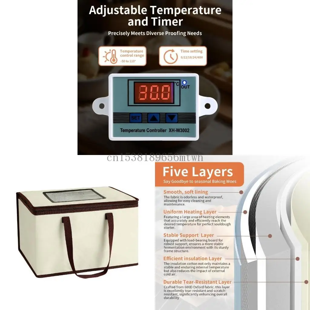 

Practical Dough Proofing Chamber Adjustable Heating Mats For Cooks B03D