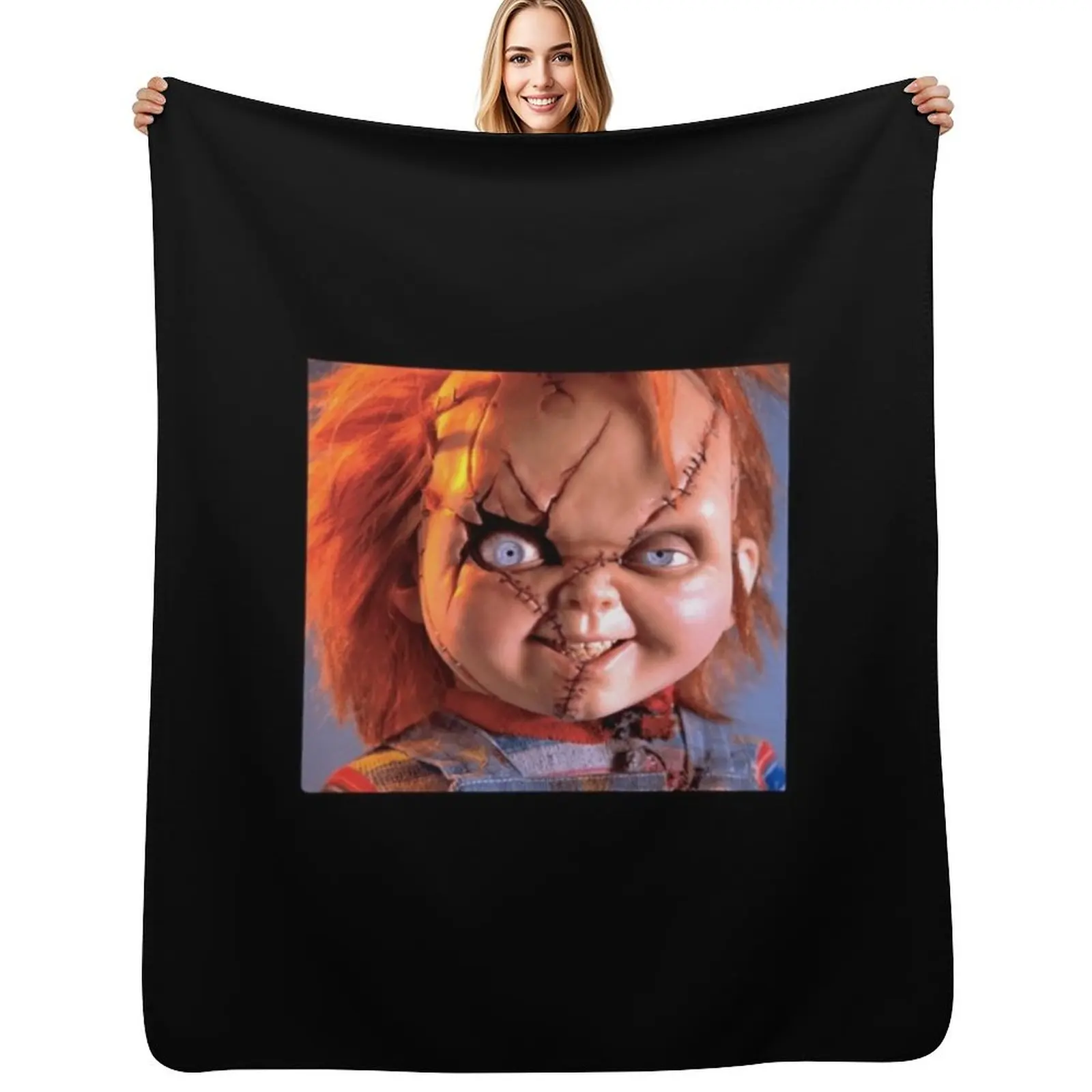 

Bride Of Chucky- Chucky Close Up Throw Blanket Sleeping Bag for sofa Soft Plaid Luxury Throw Blankets
