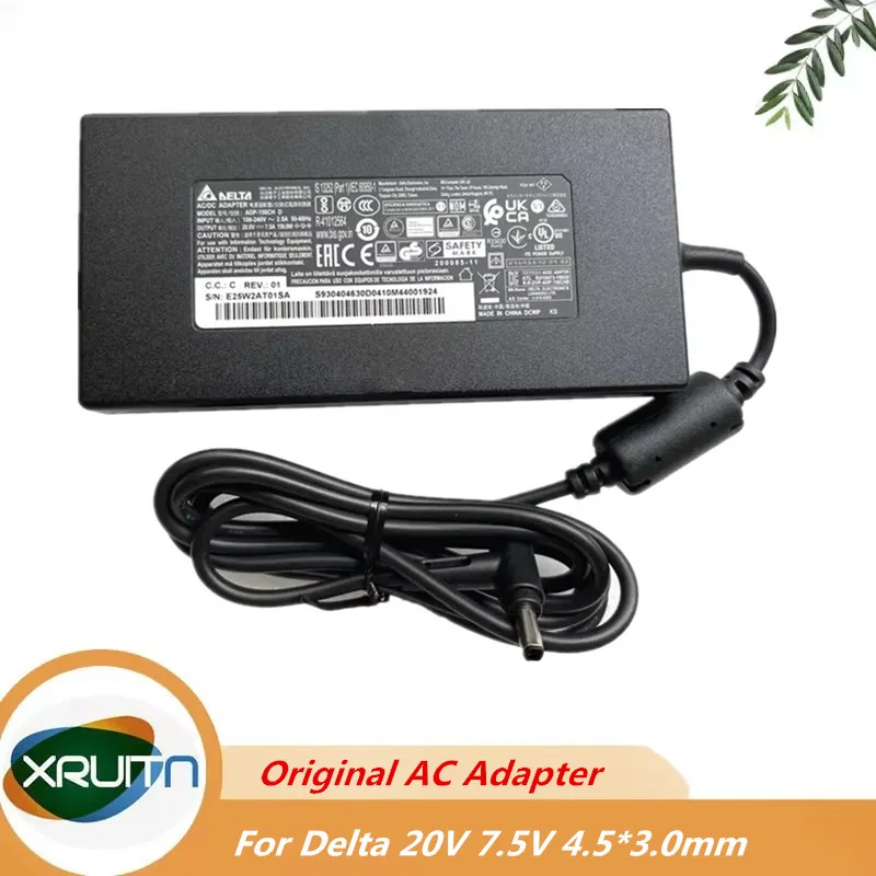 

Оригинальный адаптер переменного тока DELTA ADP-150CH D, 20 В, 7,5 А, 150 Вт для зарядного устройства для ноутбука MSI GF76, блок питания 4,5x3,0 мм ADP-240EB D ADP-180TB H