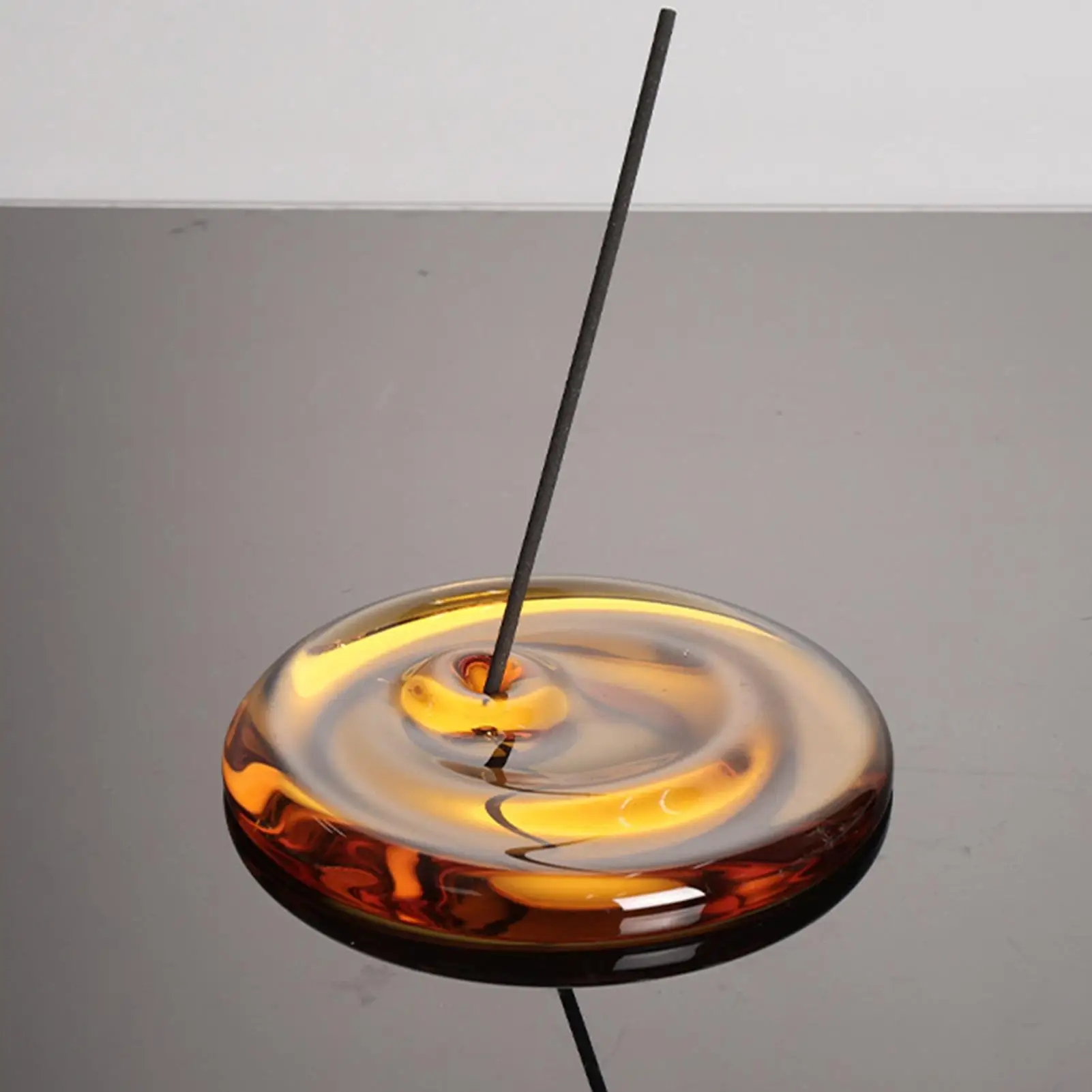Glass Incense Holder Heat Resistant Stick Burner for Meditation Yoga Zen Desk Decor Home Office Shelf Aesthetic Ash Catcher