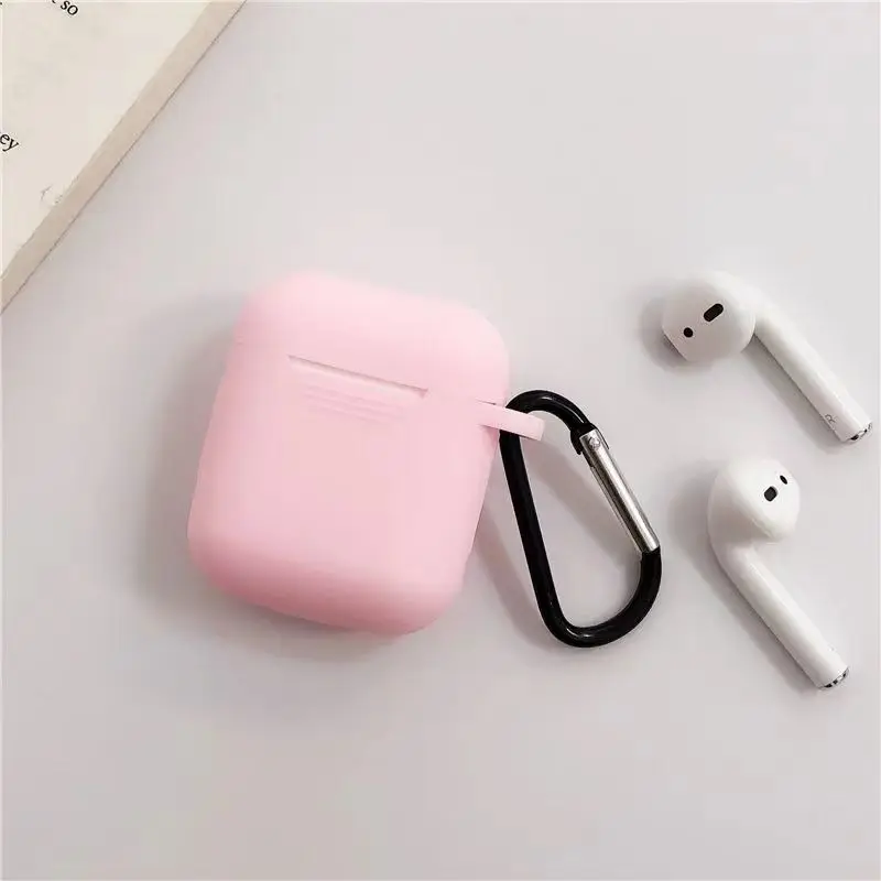 Étui AirPods 1/2 3 génération en Silicone souple, housse anti-rayures pour écouteurs AirPods Pro 2, avec coussinets d'oreille à boucle à crochet