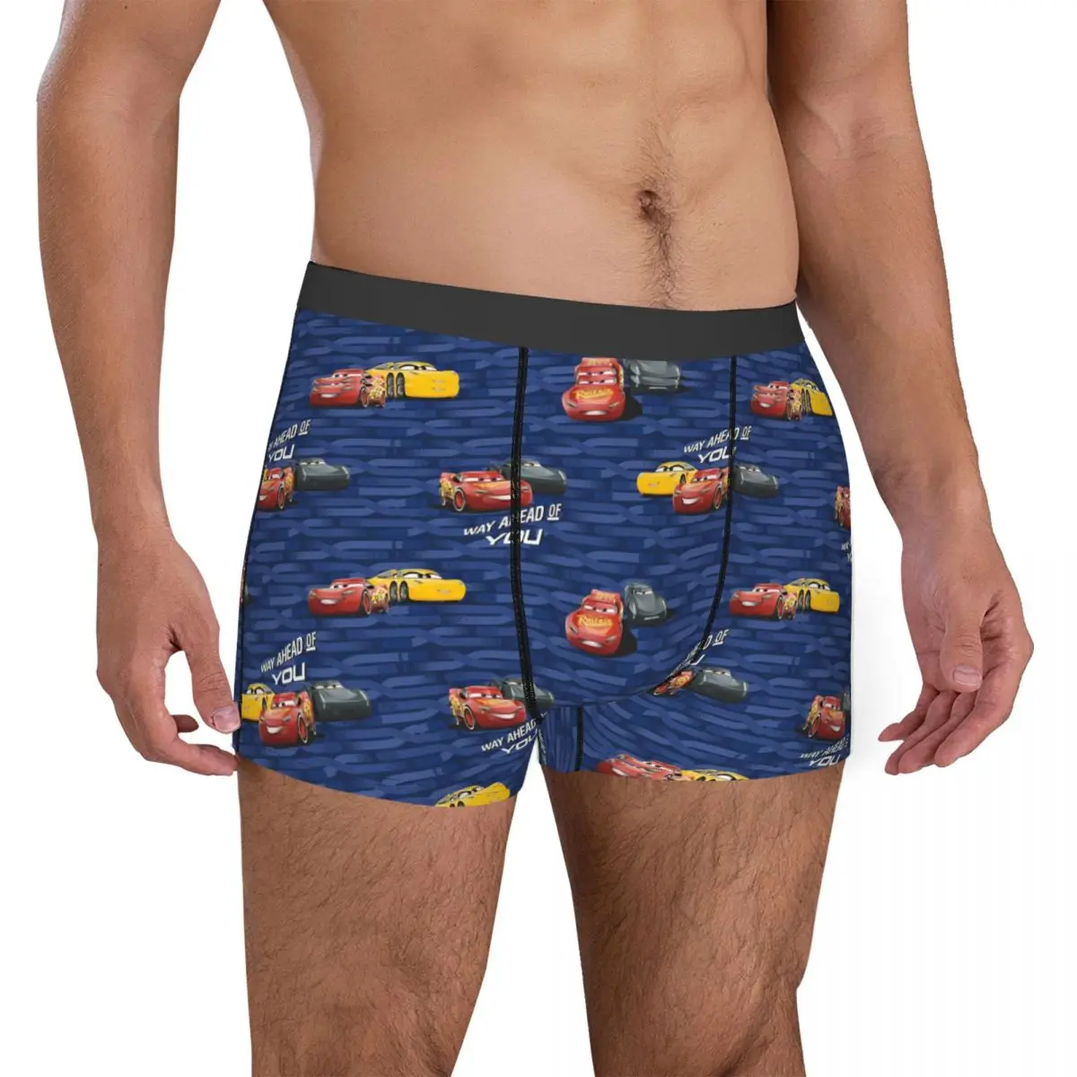 Lightning Mcqueen And Sally Car Boxershorts für Herren   Neuartige Unterwäsche Unterhose