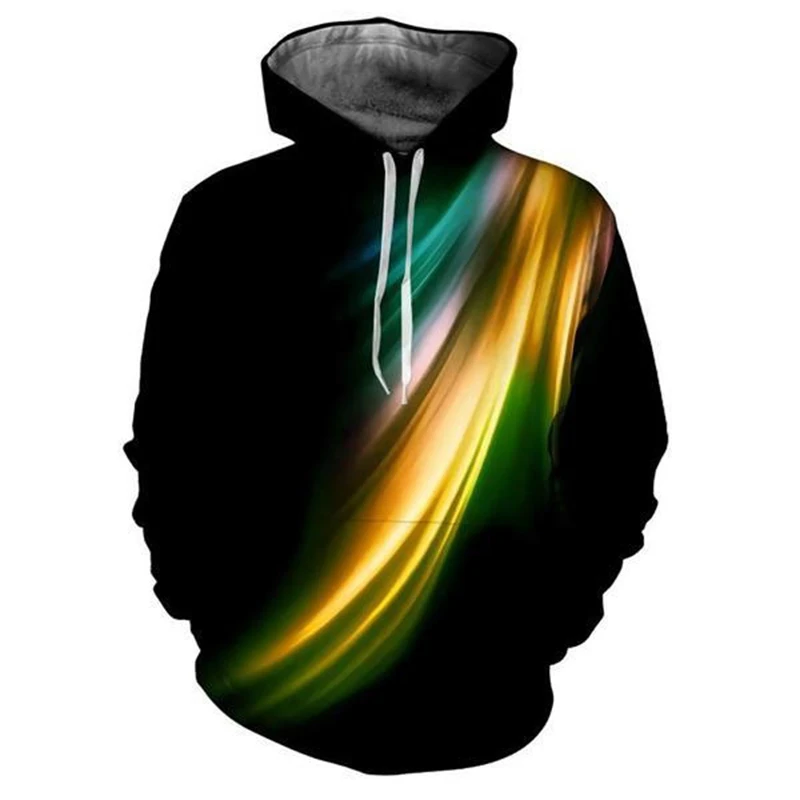 

Hoodies For Men Spring Autumn Colorful 3D Hoodie Geometric Harajuku Fashion Art Funny Flame Couple Oversized y2k Clothing Hooded