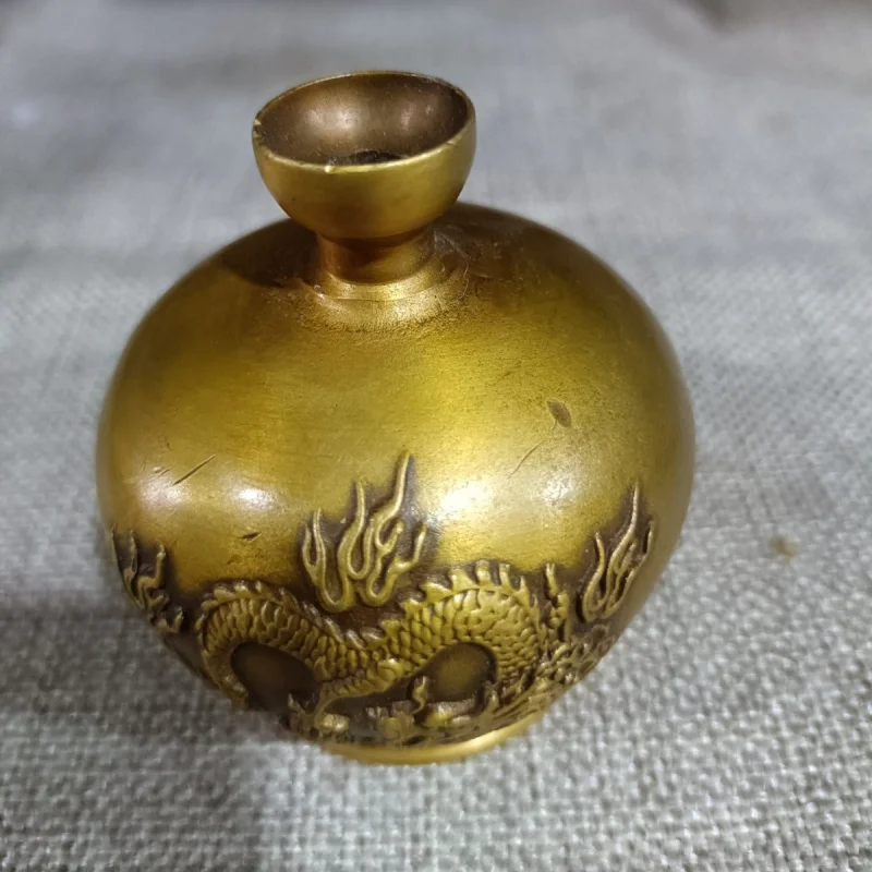 

Имитация латуни, огнестойкая бутылка дракона, полностью медная бутылка, кухонная северо-западная угловая бутылка Цянь, имитация латуни или