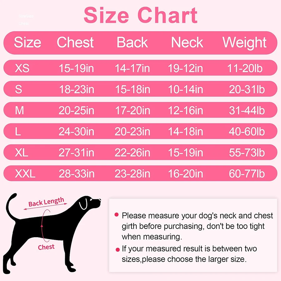 Dog Surgery Recovery Suit, Female/Male Dog Onesie for Spay/Neuter, High Neck Anti-Licking Breathable for Small/Medium/Large Dogs
