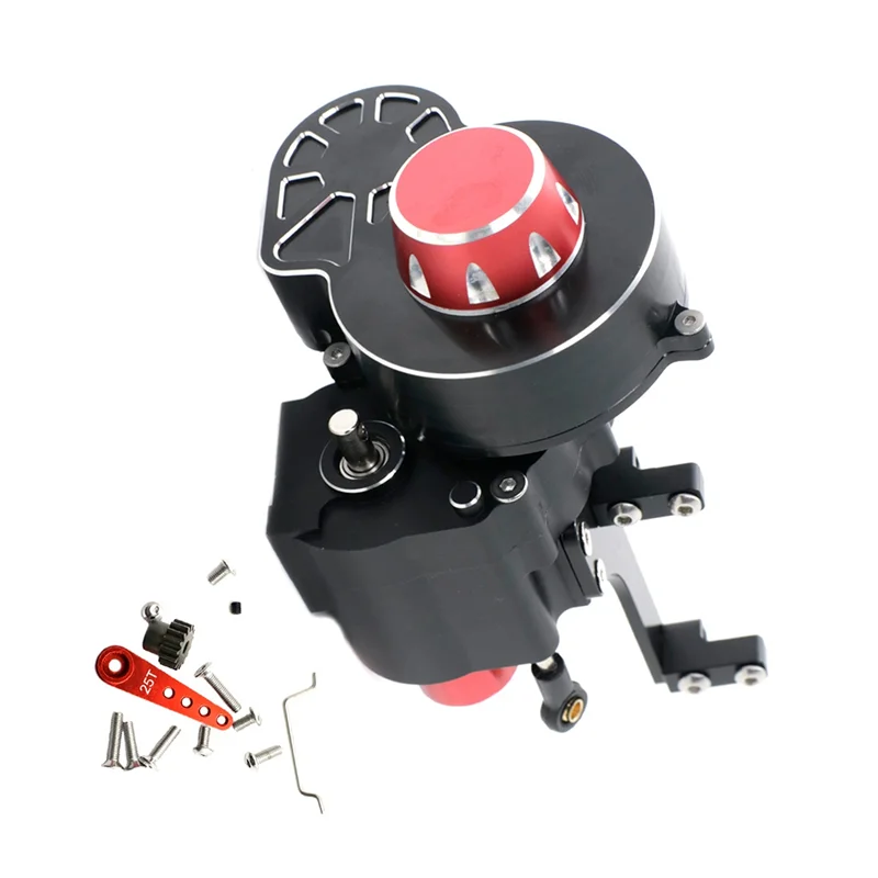 

A45F-Metal 2 Speed Shiftable Transmission Gearbox For Axial SCX10 & SCX10 II III 1/10 RC Crawler Car Upgrades Parts