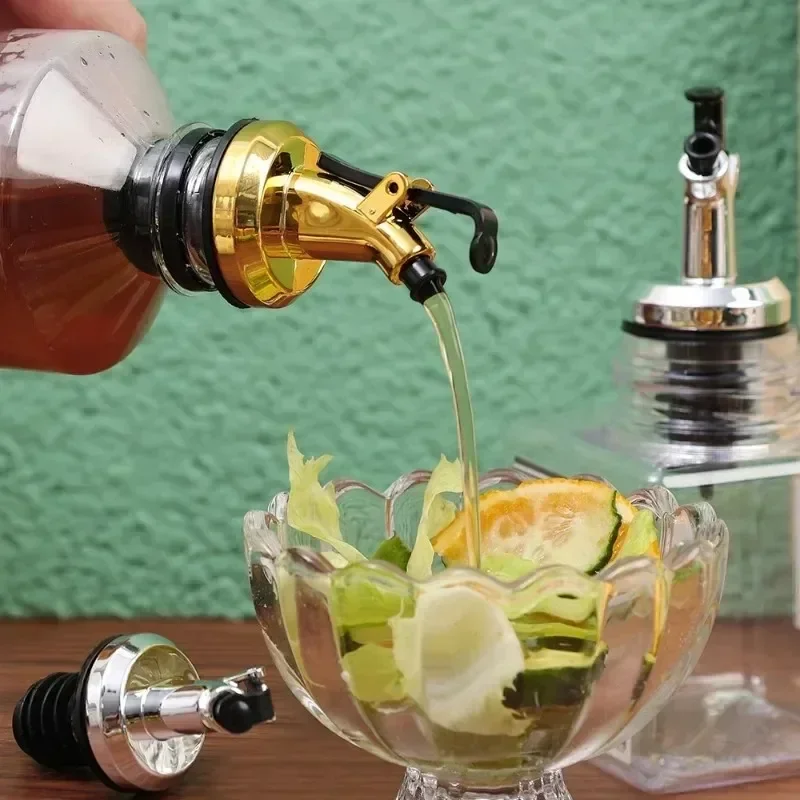 5/1PCS Oil Bottle Stopper Cap Leak-proof Food Grade Juice Wine Pourer Sauce Plug Nozzle Sprayer Liquor Dispenser Kitchen Tool