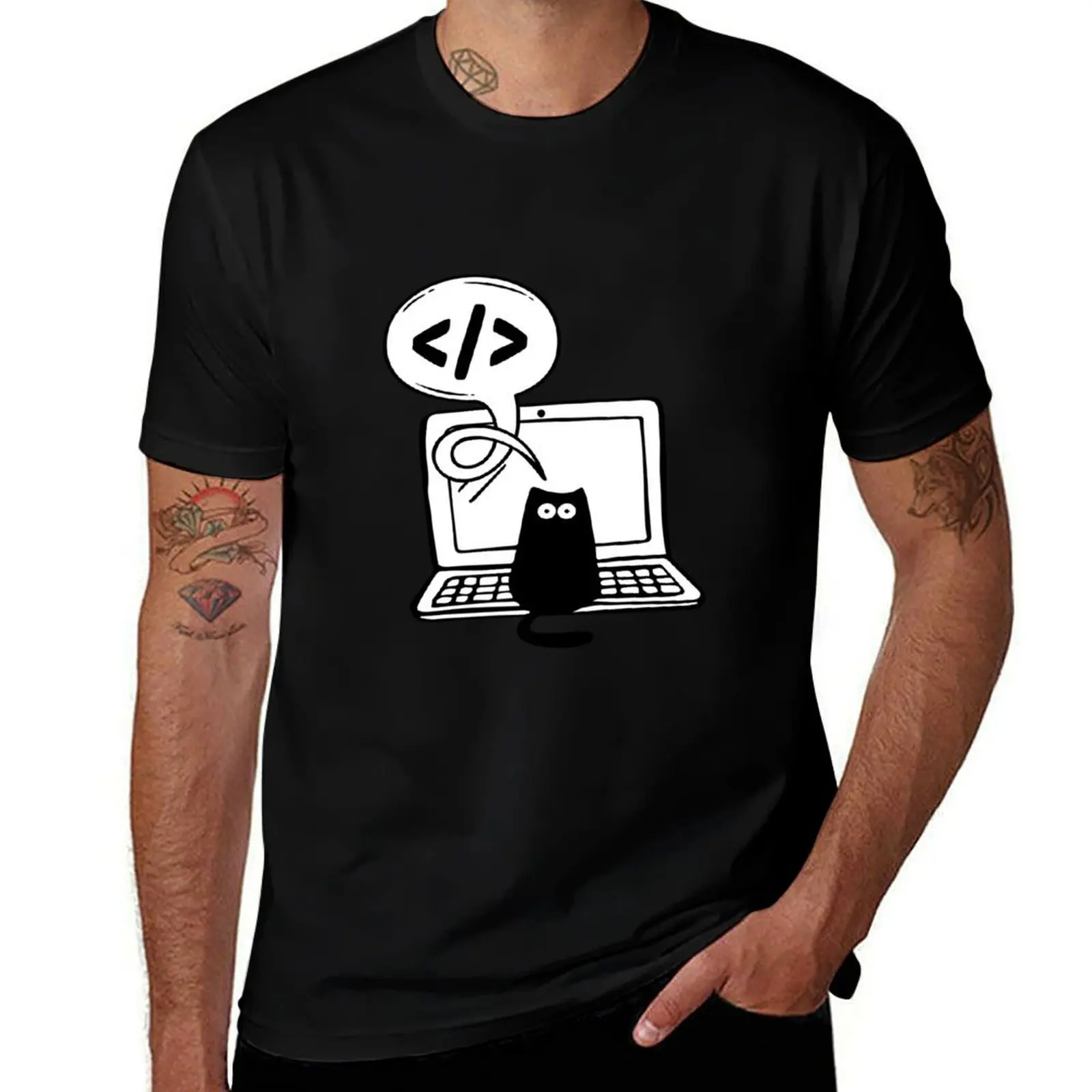 PROGRAMMER CAT T-Shirt funny t shirts cotton T-Shirt