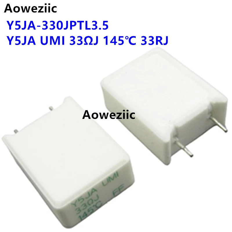 

1Pcs Y5JA-330JPTL Y5JA UMI 33ΩJ 145℃ ±5% 5W33ΩJ 5W33RJ 5W33ohm Vertical Cement Resistance With Temperature Protection